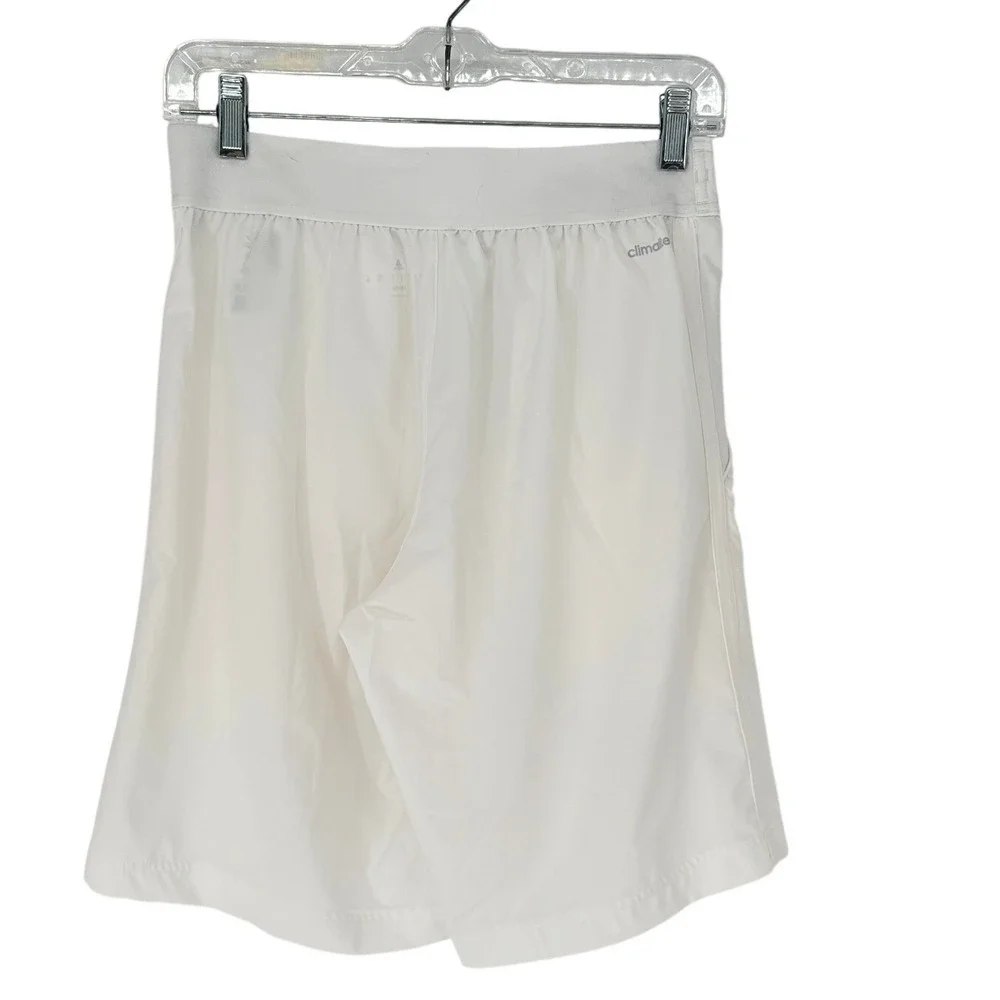 Adidas Athletic Shorts Mens Small White Climalite‎ Basketball Training 7057-10